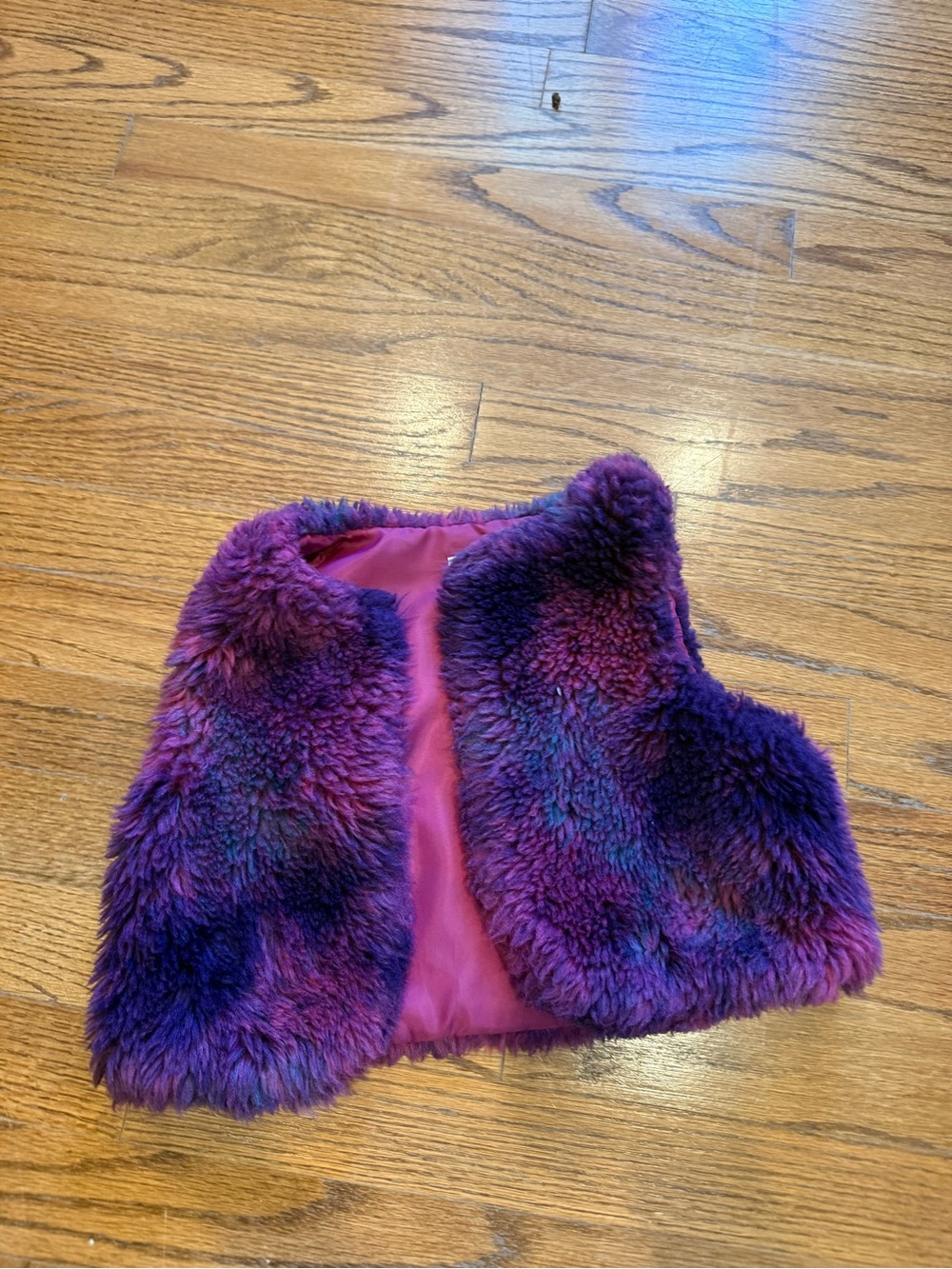 Xhilaration Kids Purple Multi Faux Fur Vest